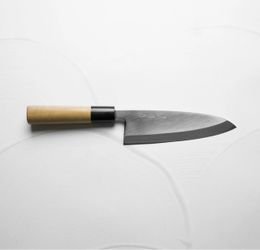 Sakai Kikumori Shironiko Deba 165mm - Magnolia and Black Horn