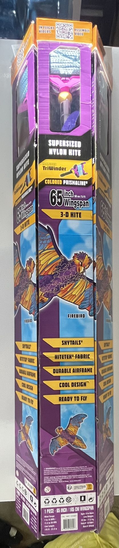 3D Supersized kite Firebird 65” Wingspan
