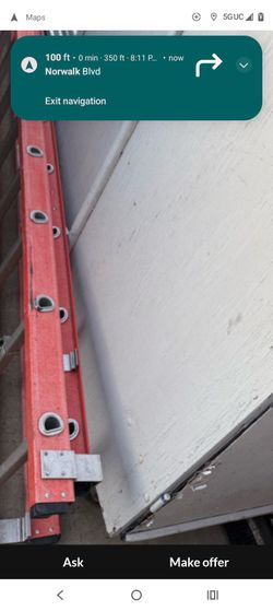 32ft werner fiberglass extension ladder in good condition