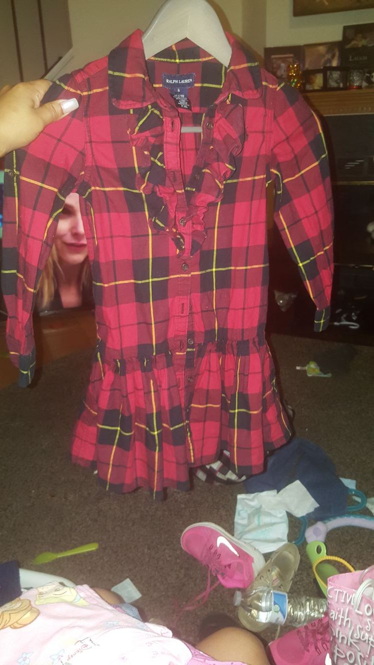 Ralph Lauren size 6 Plaid Dress/Shirt