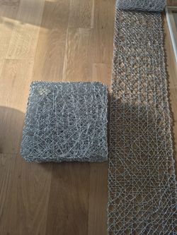 Z Gallerie silver placemats, set of 24, and matching table runner