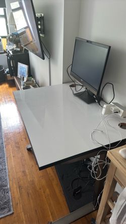 Standing desk, Varidesk, white, 42 inches long, 30 inches wide