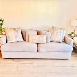 sofa with cushions