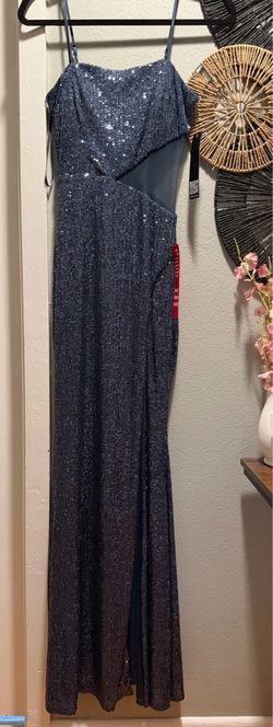 Size small long blue green trixxi sequin dress