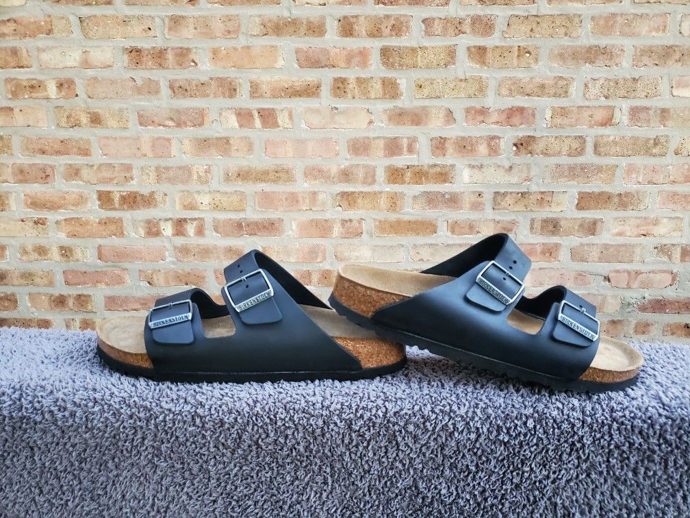 Birkenstock Arizona Soft Footbed Oiled Leather Black Color 42 Women 11 Men 9 New