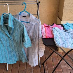 5 LADIES SIZE MEDIUM SHIRTS..."NEW YORK & COMPANY"