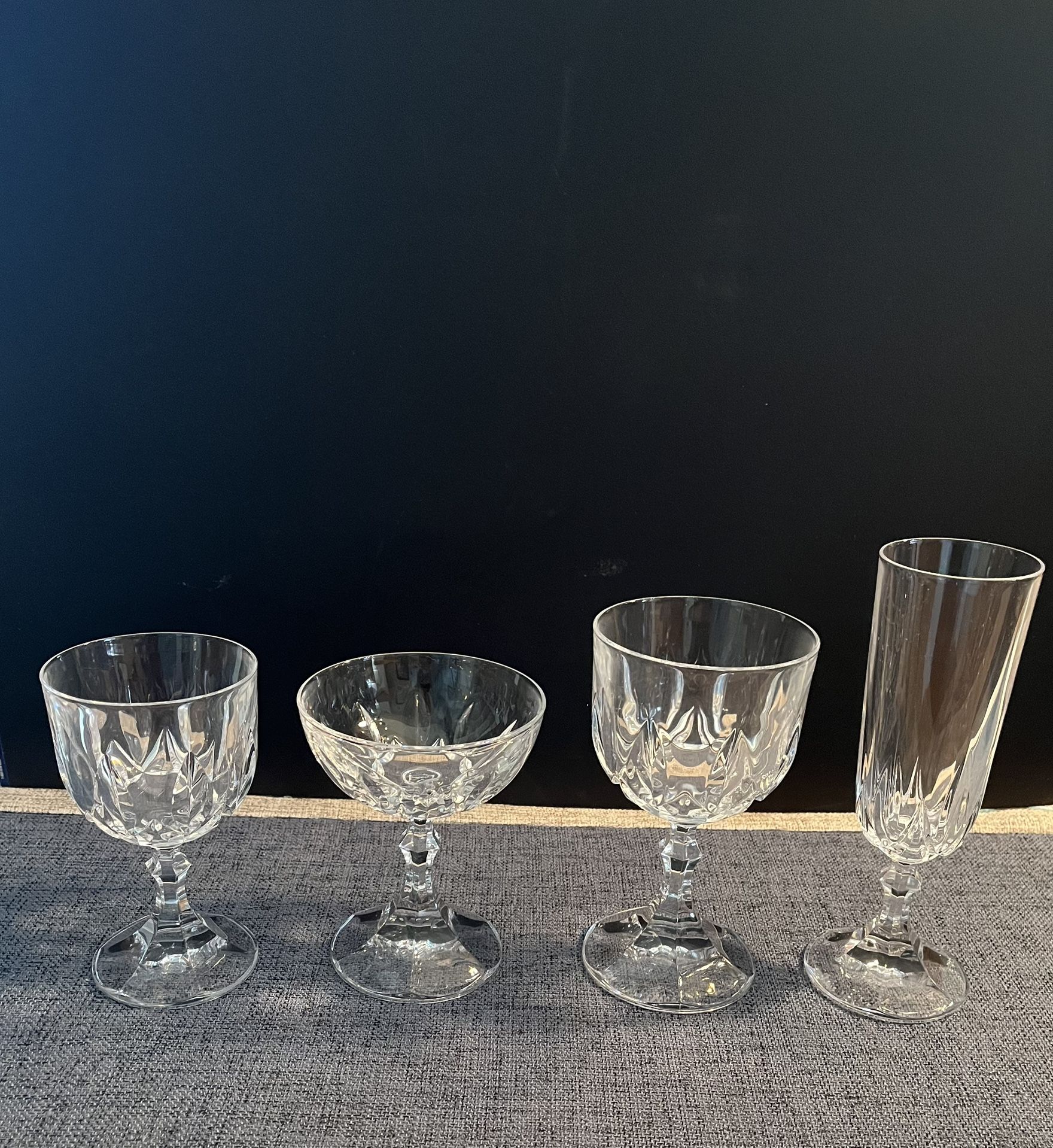 30 Piece Vintage Crystal Stemware