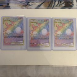 Rare Rainbow Raichu & Alolan Raichu GX
