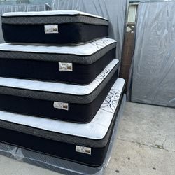 Queen Size Mattress Pillow Top 12” Thick. 🎇 New Mattress 🎇 All Sizes Available