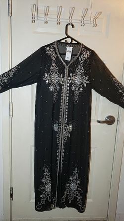 Womens Fashion Open Abaya Long Sleeve Cardigan Chiffon Size XXL