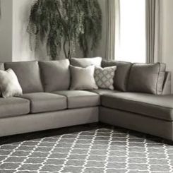 💥HUGE Ashley Furniture Sale!💥 Brand New Gray Sectional W/ Accent Pillows Included! $50 Down Takes It Home Today!