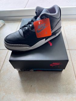 Nike Air Jordan 3 Retro Black Cement New With Receipt