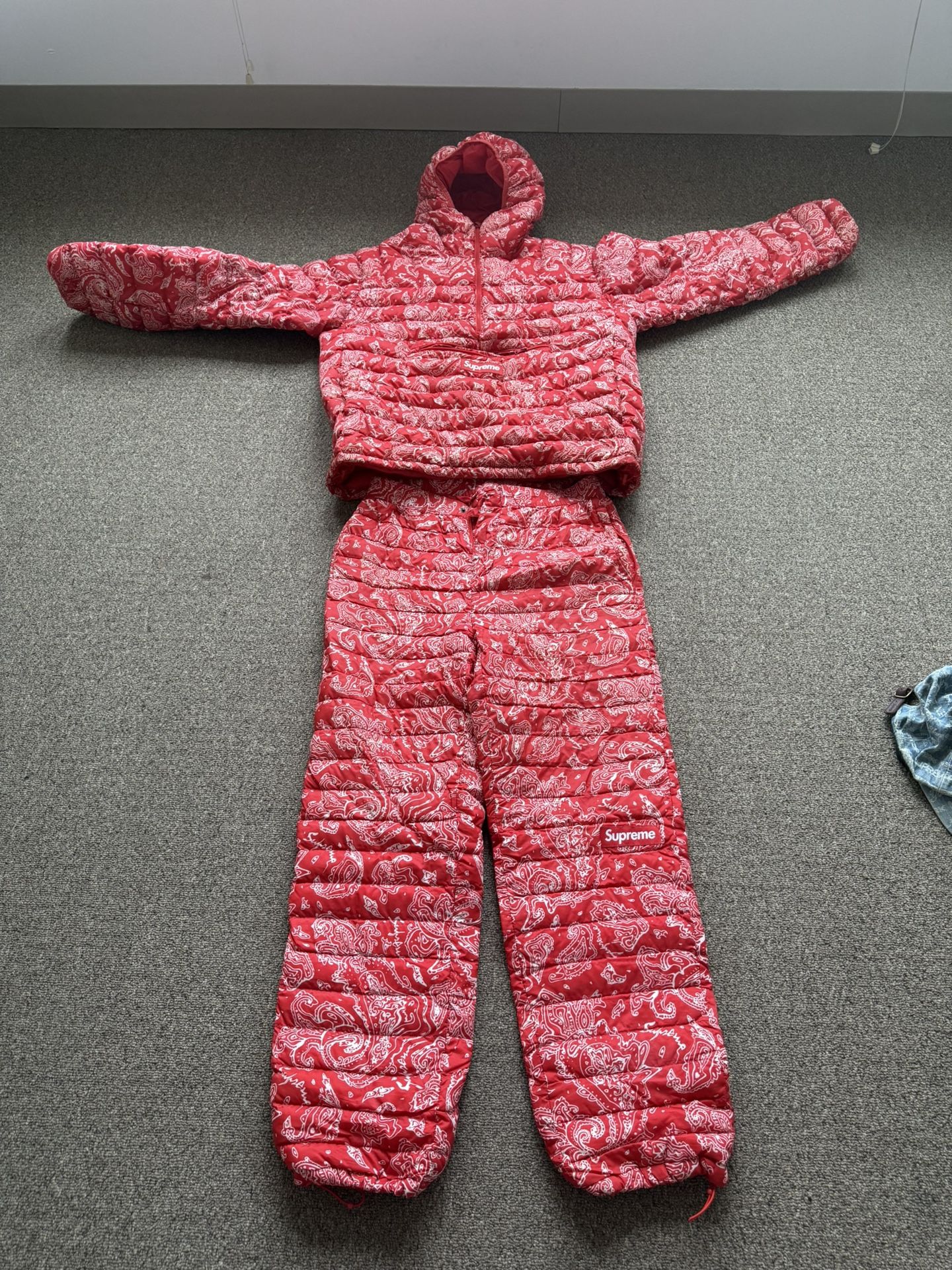 Supreme Micro Down Half Zip Hooded Pullover (FW22) & Pants