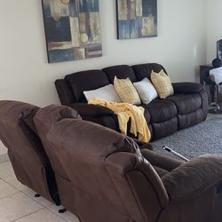 2 Piece Recliner Sofa. 