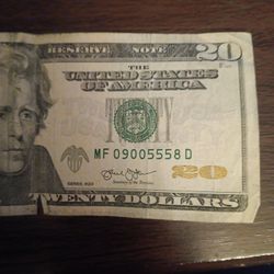 Billete De $20 Con Números De Series Repetitivos