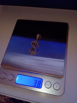 Gold Money sign pendant 14k