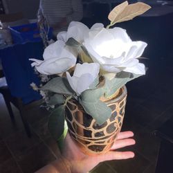 White  Magnolia Flower Vase 
