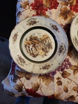 Princess House English Rural Scenes Set Of  3