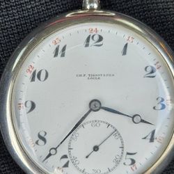 TISSOT SILVER POCKET WATCH 