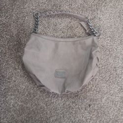 Vera Wang Simply Vera Faux Leather Pleated Hobo Bag Purse Metallic Chain Strap