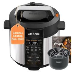 6-gallon pressure scent, stainless steel, multiple pot 9 in 1, 12 safety features, ceramic inner pot, rice, slow cooking, vacuum, stir-fry, 1100 W