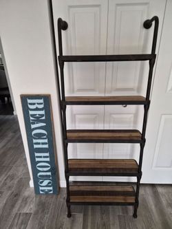Standing wall mount rack & sign