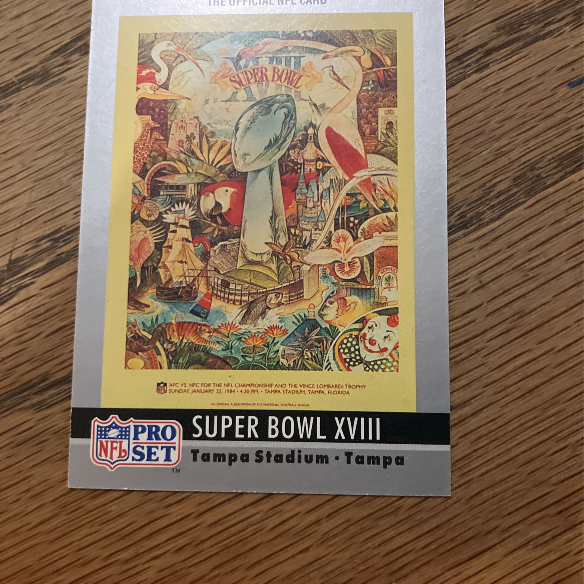 super bowl 18 nfl card