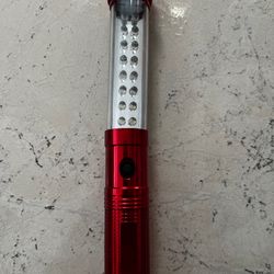 red aluminum LED work light and flashlight