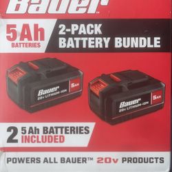 Bauer 5ah 20v Batteries Double Pack 