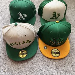 Oakland Athletics New Era 59Fifty MLB Fitted Hats NWT