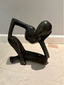 Abstract Thinker Metal Sculpture