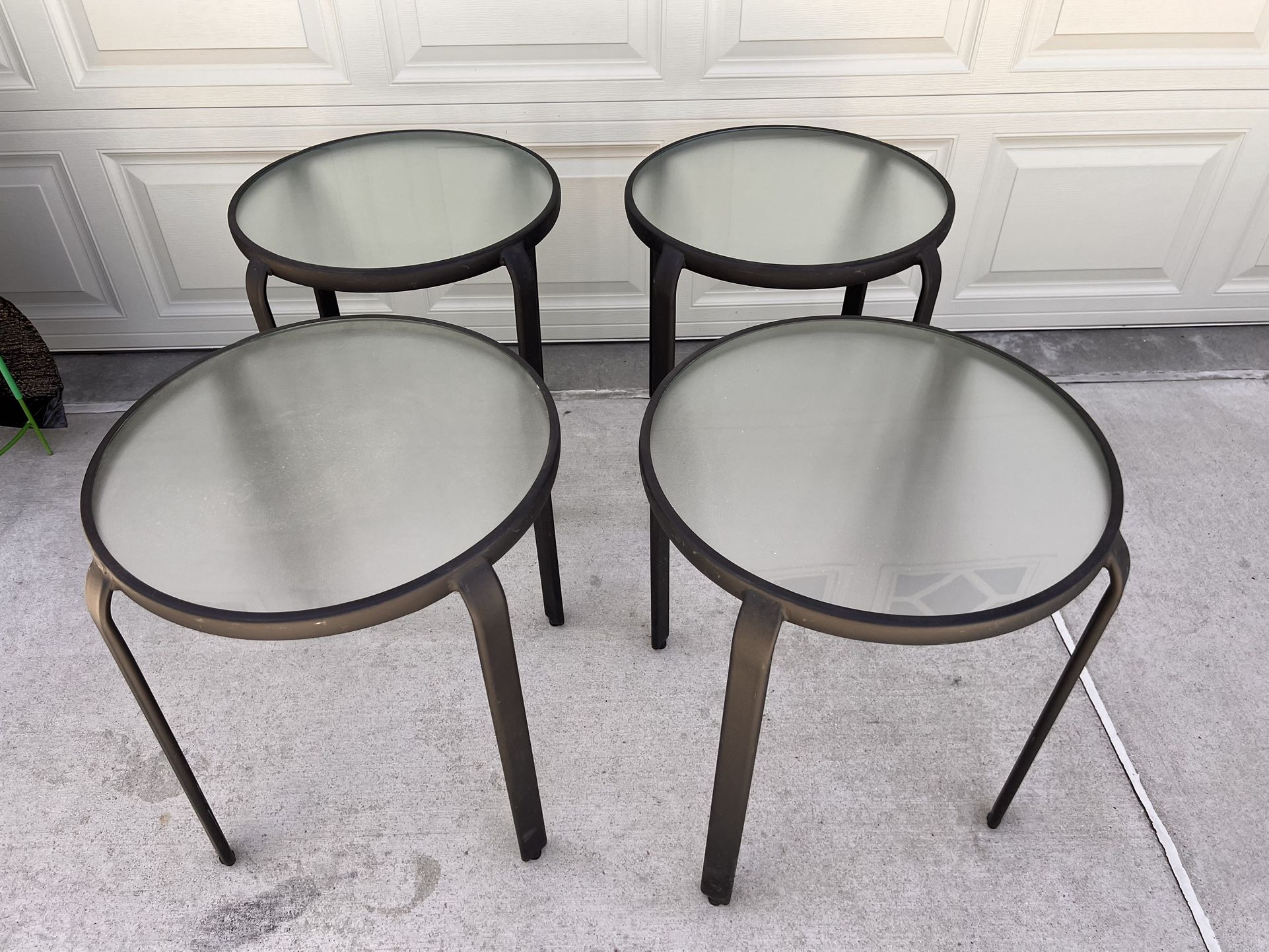 Set of 4 Patio tables- good condition