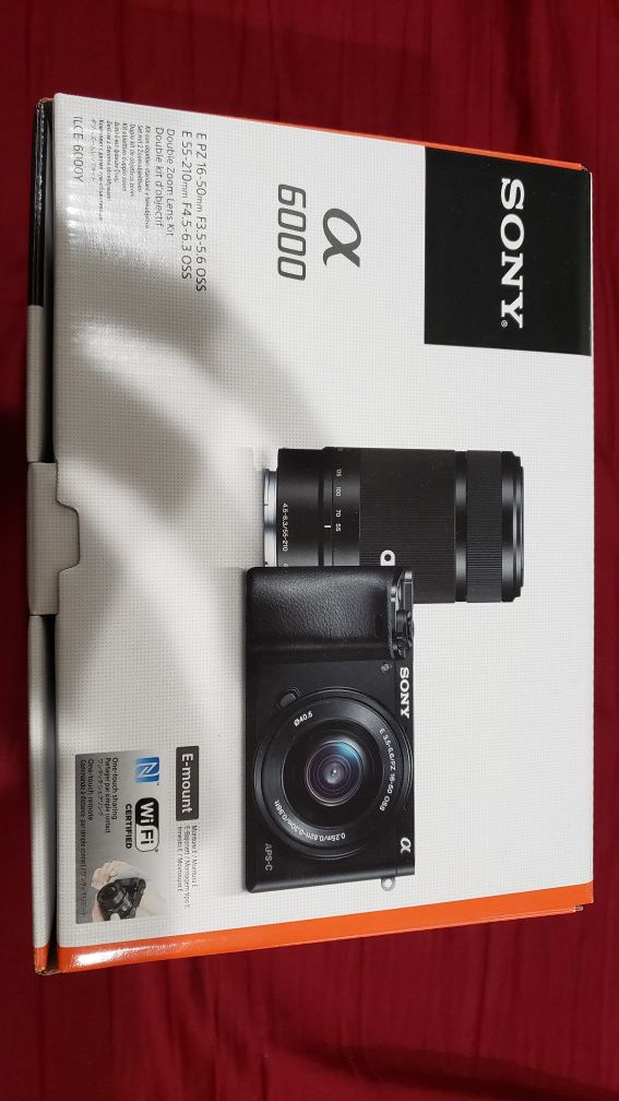Sony Alpha a6000 Mirrorless Digital Camera w/ 16-50mm and 55-210mm Power Zoom Lenses BRAND NEW