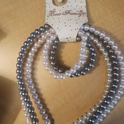 New Pearl Headband & Bracelet Set