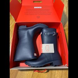 HUNTER ORIGINAL TOUR Short Rain Boot in NAVY Size 11 New!