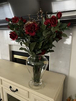 Plastic Flowers And Base $35.00