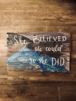 Rustic wood decor signs