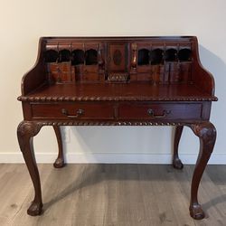 Felder 40” Solid Wood Antique Victorian Desk With Secret Compartments