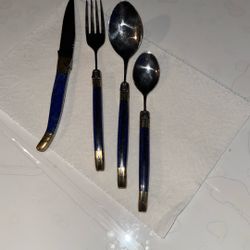 Lapis Little Spoon, Lapis Big Spoon Lapis Four Lapis Knife, Gold La