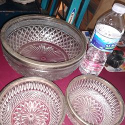 Vintage Glass  Serving Bowl's