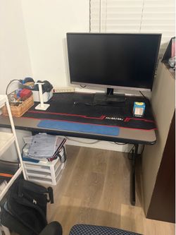 Black and Grey Computer Desk