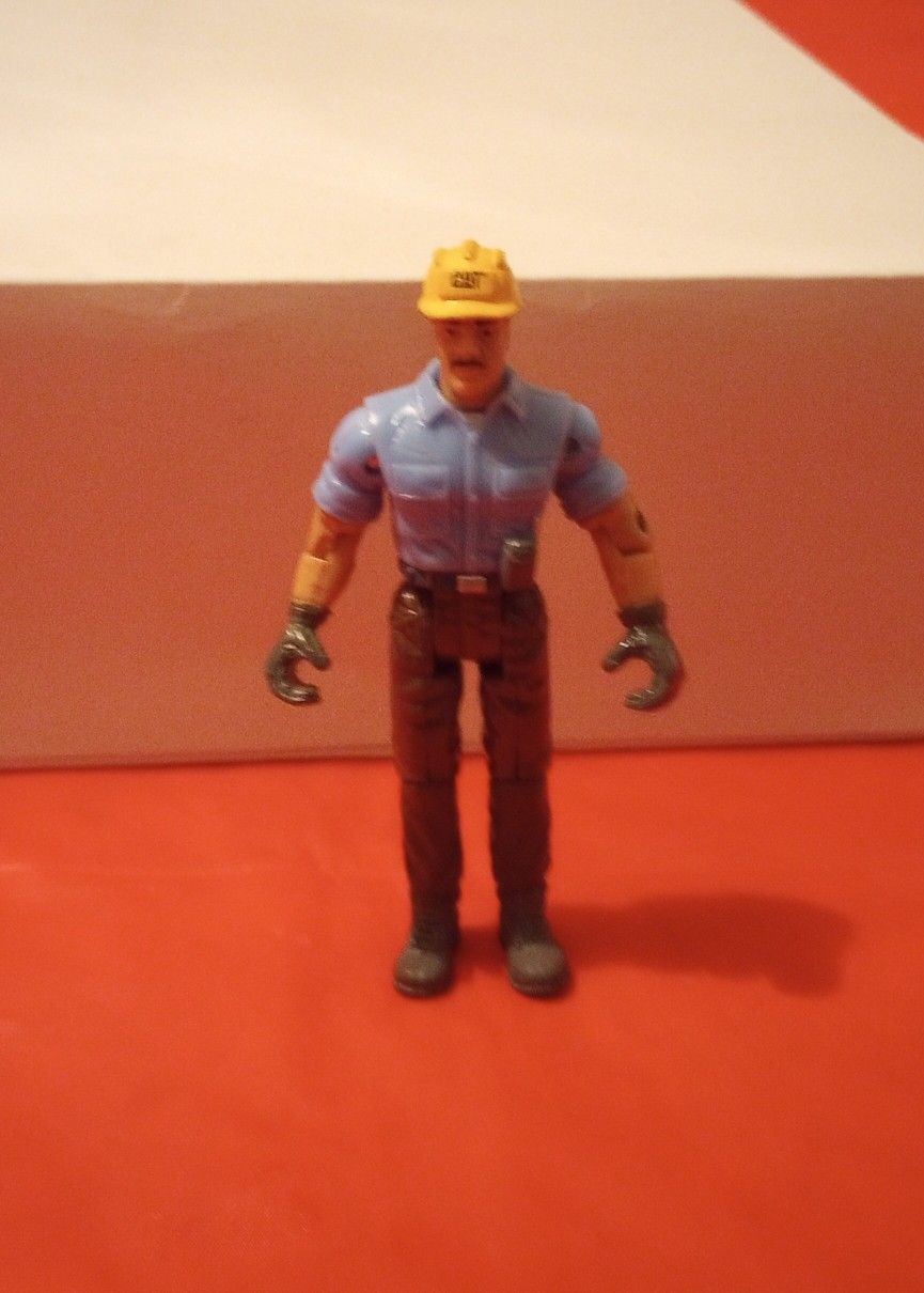 CAT Caterpillar Construction Worker  3.75" Action Figure 