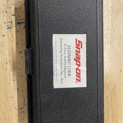 Snap On Stubby Ratcheting Screwdriver Set Red 