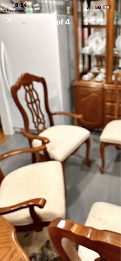 6 chairs and a table
