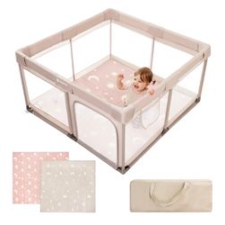 New!✨ 50x50  play pen with reversible mat