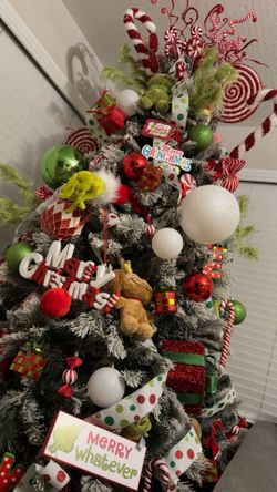 Christmas tree grinch decor