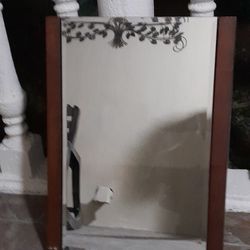 Wood And Glass Bathroom Shelf Cabinet