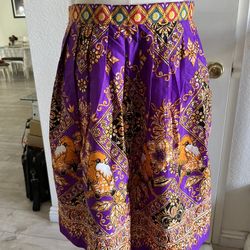 Flower Skirt 2 Pocket Stitching On Back Fit Well 