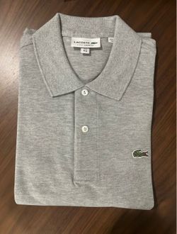 New Lacoste Polo Grey Size M