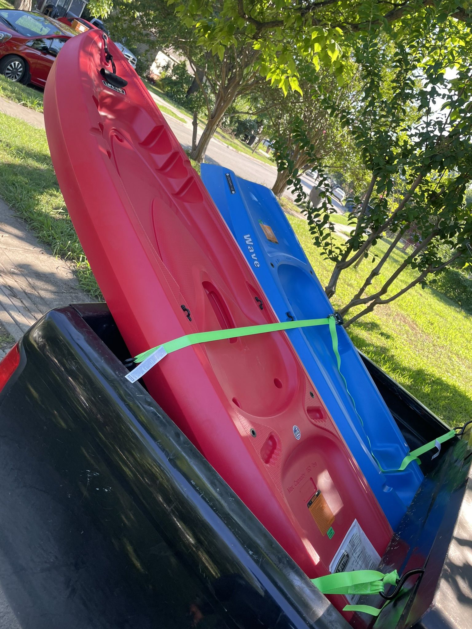 Blue And Red Kayak